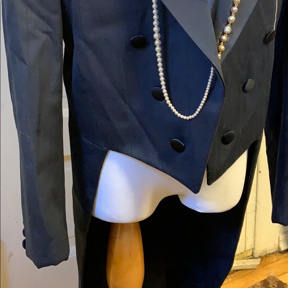 FABULOUS Vintage DIOR 1 Of a Kind Long Tuxedo Coat - Picture 4 of 8